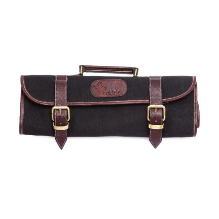 Knife Roll in Black Canvas 9 Slots - FourniResto - FourniResto Knife Roll in Black Canvas 9 Slots - FourniResto - FourniResto