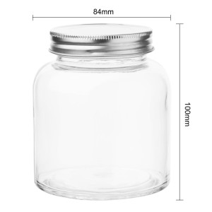Kozarec za shranjevanje v steklu s pokrovom na navoj 330 ml - Komplet 6 - Vogue - Fourniresto