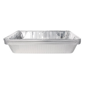 Pravokotna aluminijasta posoda GN 1/1 9,6 L - Komplet 5 kosov - Fiesta - Fourniresto