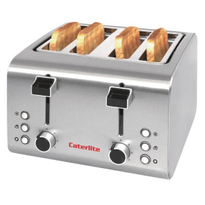 Toaster iz nerjavečega jekla za 4 rezine - Caterlite - Fourniresto