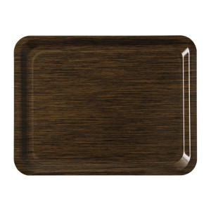 Pladen za serviranje proti zdrsu Wengé iz melamina 430 x 330 mm - Roltex - Fourniresto