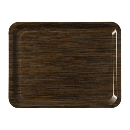 Pladen za serviranje proti zdrsu Wengé iz melamina 430 x 330 mm - Roltex - Fourniresto Pladen za serviranje proti zdrsu Wengé iz melamina 430 x 330 mm - Roltex - Fourniresto