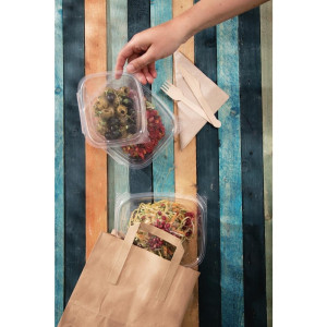 Majhna vrečka iz recikliranega papirja rjave barve 215 x 180 mm - paket 250 kosov - Fiesta Green - Fourniresto