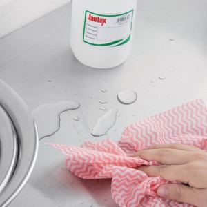 Netkana rdeča chiffon tkanina v zvitku 100 - Jantex - Fourniresto