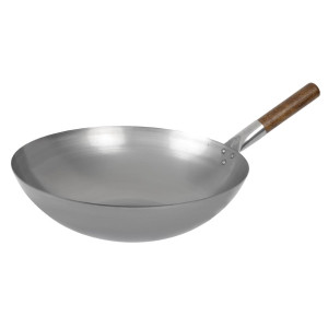 Wok iz jekla s polkrožnim dnom Londonwok Ø 38 cm - FourniResto - Fourniresto