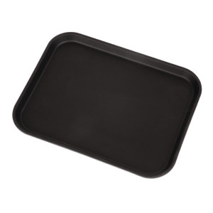 Pravokotni protizdrsni pladenj iz steklenih vlaken Camtread črne barve 45,7 cm - Cambro - Fourniresto
