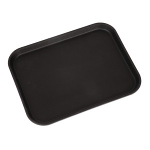 Pravokotni protizdrsni pladenj iz steklenih vlaken Camtread črne barve 45,7 cm - Cambro - Fourniresto