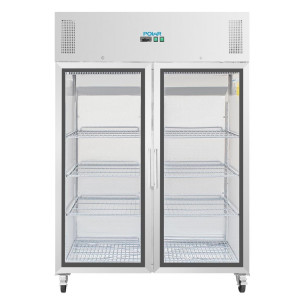 Hladilna vitrina za pozitivno hlajenje GN 2/1 enostavna - 600 L - Polar - Fourniresto