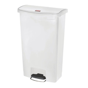 Koš za smeti s pedalom Slim Jim StepOn, bel, 68 L - Rubbermaid - Fourniresto