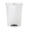 Koš za smeti s pedalom Slim Jim StepOn, bel, 90L - Rubbermaid - Fourniresto