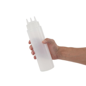 Prozorna mehka steklenica z 3 nastavki 681 ml - Vogue - Fourniresto