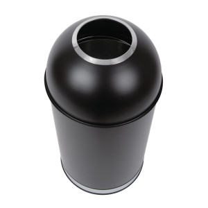 Koš za smeti Dôme Odprto iz črnega jekla 40L - Bolero - Fourniresto