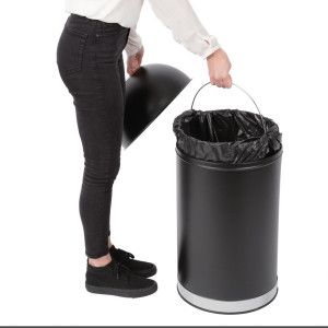 Koš za smeti Dôme Odprto iz črnega jekla 40L - Bolero - Fourniresto