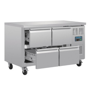 Hladilna miza GN 1/1 z ventilatorjem, 4 predali, serija U 314L - Polar - Fourniresto