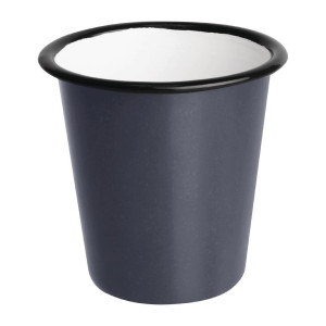 Skodelice iz emajliranega jekla, modre in črne barve, 350 ml - komplet 6 - Olympia - Fourniresto