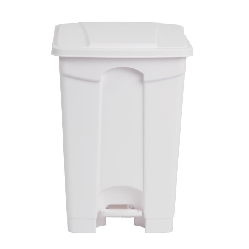 White 45L Pedal Kitchen Bin - Jantex - Fourniresto White 45L Pedal Kitchen Bin - Jantex - Fourniresto