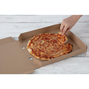 Škatle za pice Kraft 30 cm - paket 100 kosov - Fiesta Green - Fourniresto