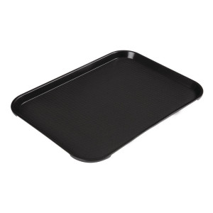 Pravokotni črni pladenj iz polipropilena za hitro prehrano 410mm - Cambro - Fourniresto