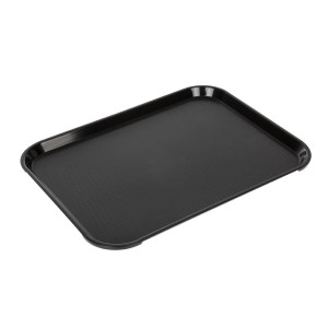 Pravokotni črni pladenj iz polipropilena za hitro prehrano 410mm - Cambro - Fourniresto