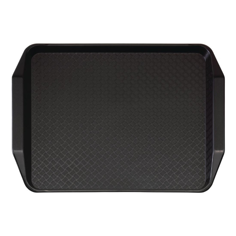 Pravokoten črn pladenj z ročaji iz polipropilena za hitro prehrano 430mm - Cambro - Fourniresto