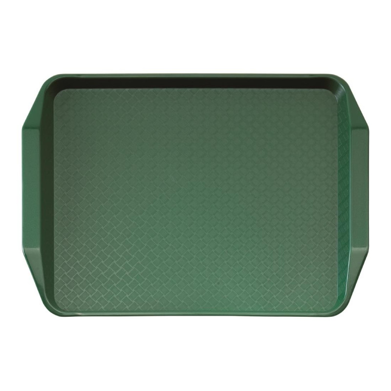 Pravokotni zeleni pladenj s polipropilenskimi ročaji za hitro prehrano 430mm - Cambro - Fourniresto