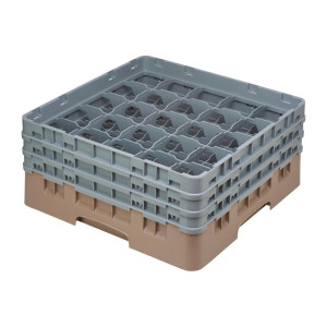 Omarica za kozarce 25 predalov Camrack bež največja višina 174mm - Cambro - Fourniresto