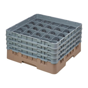 Omarica za kozarce 25 predalov Camrack bež največja višina 215mm - Cambro - Fourniresto