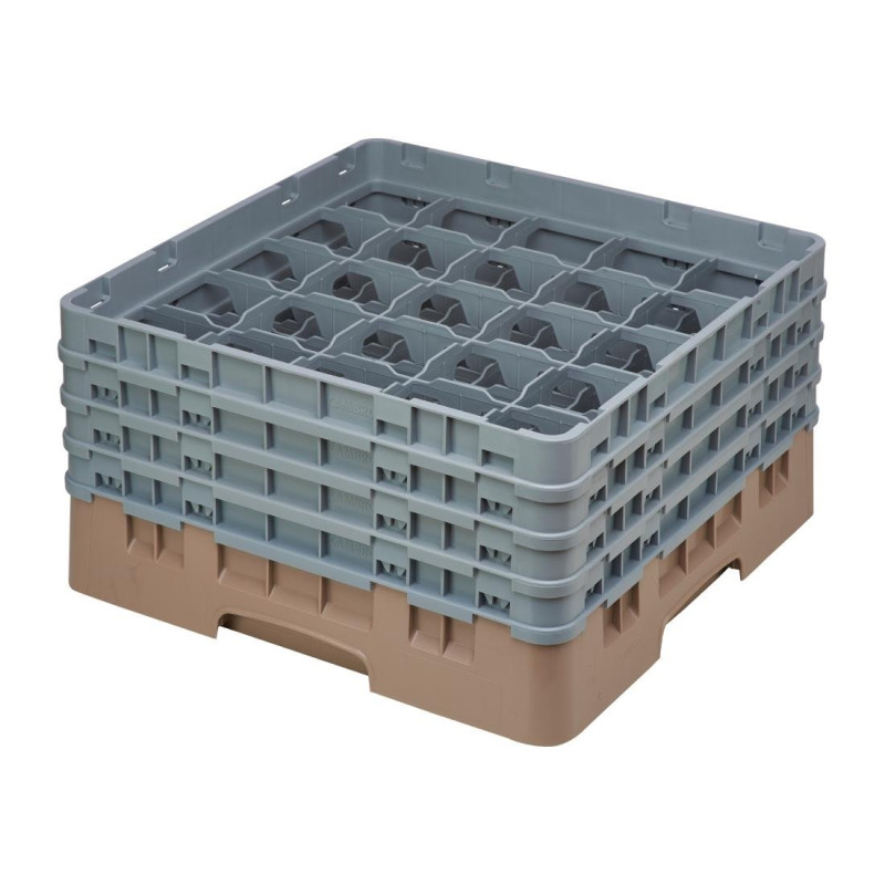 Omarica za kozarce 25 predalov Camrack bež največja višina 215mm - Cambro - Fourniresto