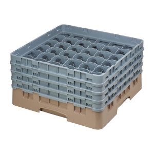 Omarica za kozarce 36 predalov Camrack bež največja višina 215mm - Cambro - Fourniresto