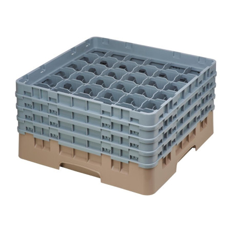 Omarica za kozarce 36 predalov Camrack bež največja višina 215mm - Cambro - Fourniresto