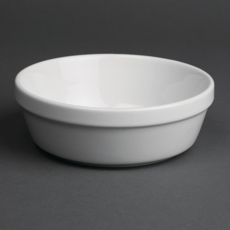 Pladnji za gratin, okrogli, beli, premer 137 mm - komplet 6 - Olympia - Fourniresto
