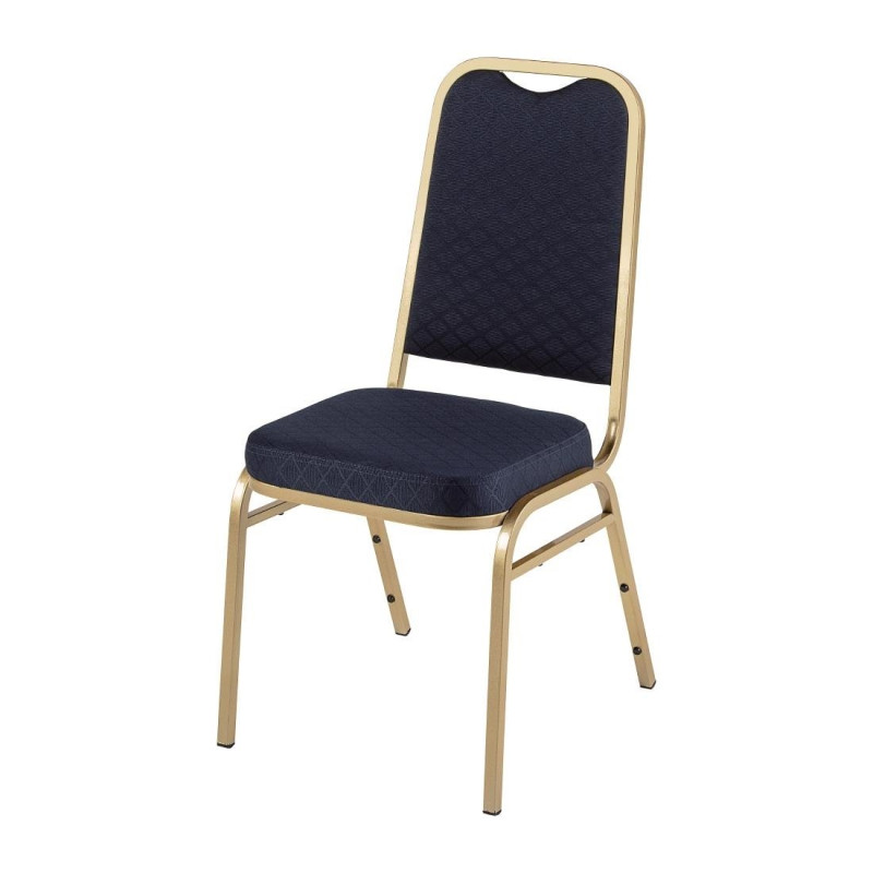 Chaises De Banquet À Dossier Carré Bleues - Lot De 4 - Bolero - Fourniresto Chaises De Banquet À Dossier Carré Bleues - Lot De 4 - Bolero - Fourniresto