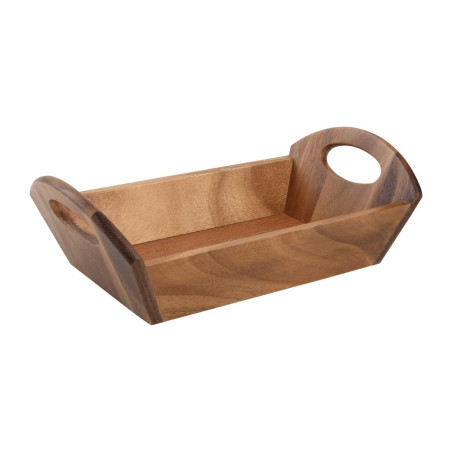 Košara za mizo iz akacije z ročaji - T&G Woodware - Fourniresto