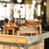 Košara za mizo iz akacije z ročaji - T&G Woodware - Fourniresto