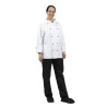 Kuharska jakna Chicago z dolgimi rokavi, bela, velikost M - Whites Chefs Clothing - Fourniresto