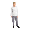Kuharska jakna Chicago z dolgimi rokavi, bela, velikost M - Whites Chefs Clothing - Fourniresto