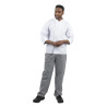 Hlače za kuharje Vegas črne in bele barve, unisex, velikost S - Whites Chefs Clothing - Fourniresto