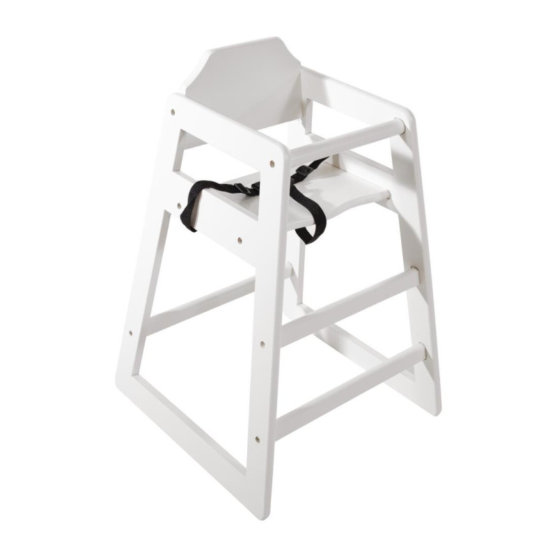 High chair in white wood - Bolero - Fourniresto High chair in white wood - Bolero - Fourniresto