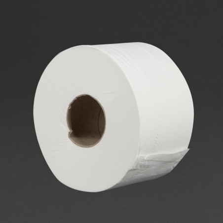 Role papirnatega toaletnega papirja 2-slojni Mini Jumbo 150m - paket 12 - Jantex