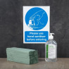 Brisača za roke 1-slojni zeleni Z zložek - paket 12 - Jantex