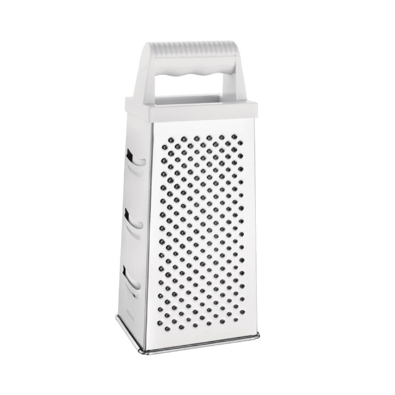 Manual 4-Sided Stainless Steel Grater - Vogue Manual 4-Sided Stainless Steel Grater - Vogue