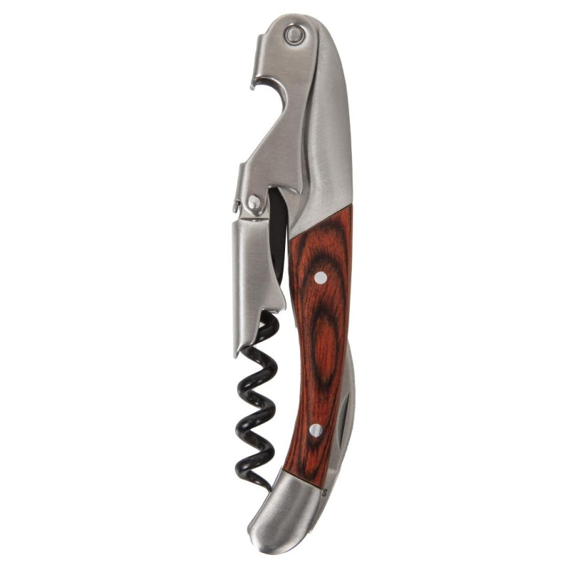 Stainless Steel Double Lever Corkscrew - FourniResto - Fourniresto Stainless Steel Double Lever Corkscrew - FourniResto - Fourniresto