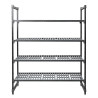 Enota s 4 policami s prosojno mrežo - Š 1525 x G 610 mm - Cambro
