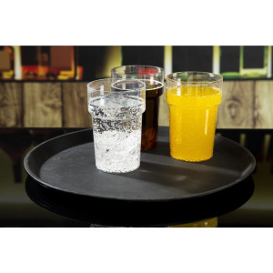 Servirni pladenj iz steklenih vlaken s protizdrsnim premazom Camtread, črne barve, premera 355 mm - Cambro - Fourniresto