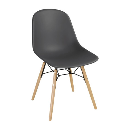 Stol iz PP z kovinsko konstrukcijo Arlo siva - komplet 2 - Bolero - Fourniresto