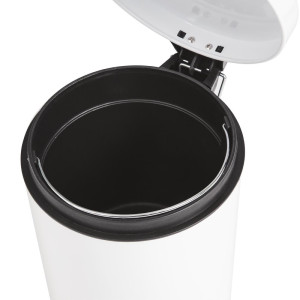 Koš za smeti s pedalom - bela - 5L - Bolero