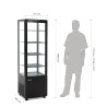 Hladilna vitrina z ukrivljenimi vrati - črna 235 L - Polar - Fourniresto