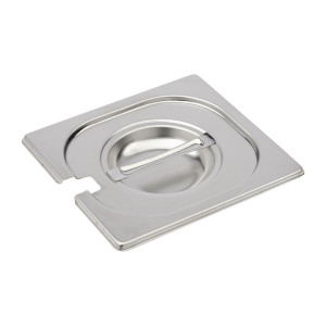 Pokrov iz nerjavečega jekla z utorom GN 1/6 - Gastro M - Fourniresto