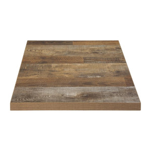 Kvadratna miza s starinskim učinkom lesa - 600 x 600 mm - Bolero