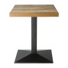 Kvadratna miza s starinskim učinkom lesa - 600 x 600 mm - Bolero